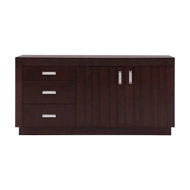 Juego de comedor con buffet Quetzal de madera de banak, encino y okumé, en acabado nogal, deurope.com.mx