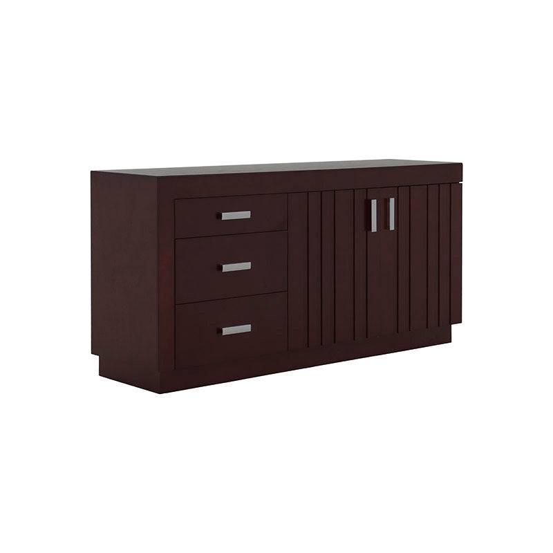 Juego de comedor con buffet Quetzal, conjunto de 10 piezas en madera de nogal, encino y okume con acabado en chapa de encino.