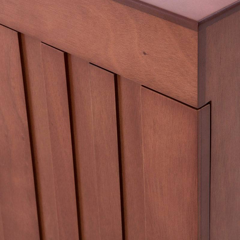 Juego de comedor con buffet Quetzal, 10 piezas, en madera de nogal, encino y okume, con acabado en chapa de encino.