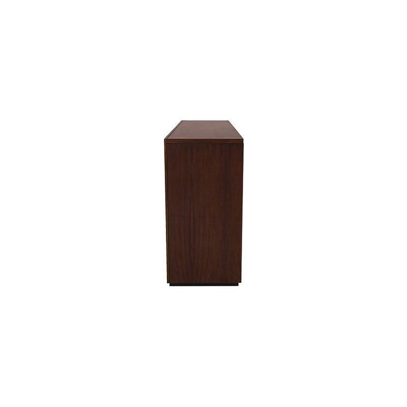 Juego de comedor con buffet Quetzal de madera de pino en acabado cerezo, incluye mesa y buffet de 8 piezas para el hogar.