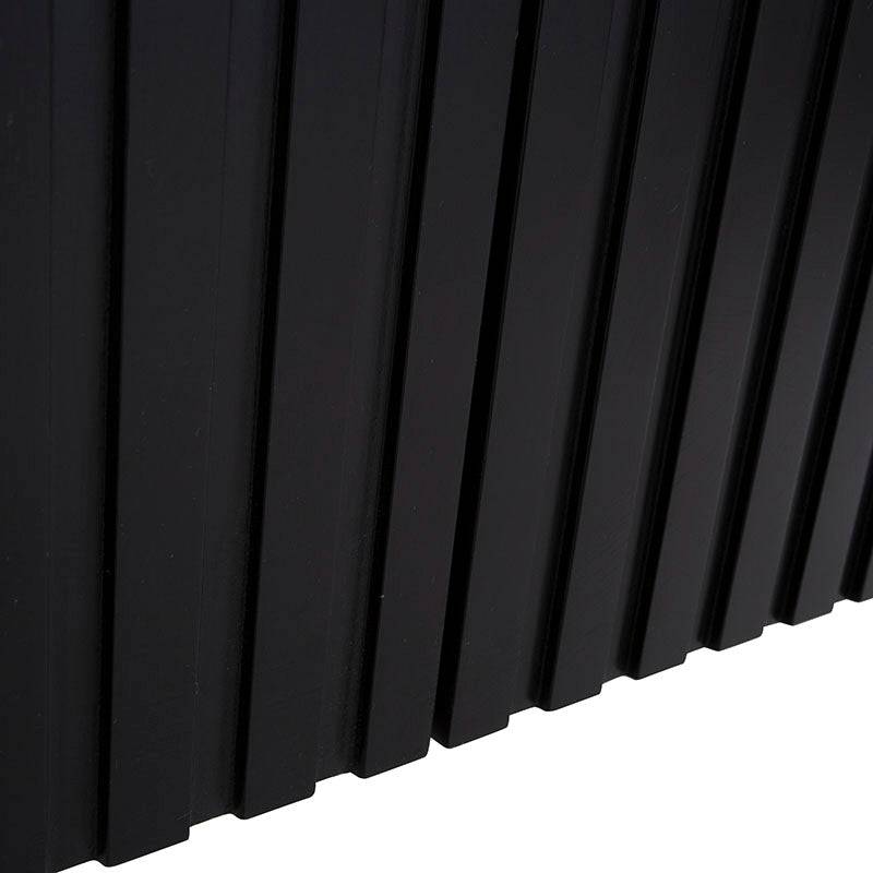 Juego de comedor Jess deurope.com.mx con buffet en nogal negro y madera de pino, dimensiones 160x90x40 cm, estilo industrial.
