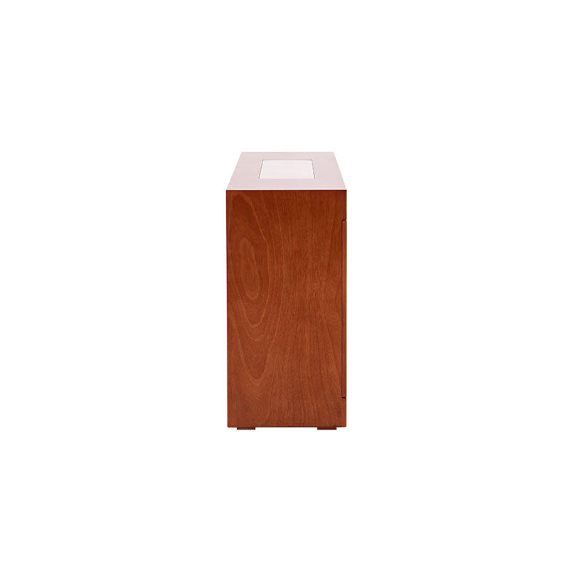 Buffet Tamayo de madera con chapa de caoba y placa de mármol, tamaño 180x80x40 cm, en estilo elegante y funcional.