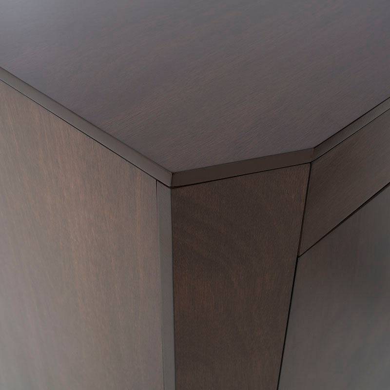 Juego de comedor con buffet Creta II de 10 piezas, buffet en color tabaco con chapa de okumé, frente de 180 cm, altura 92 cm.