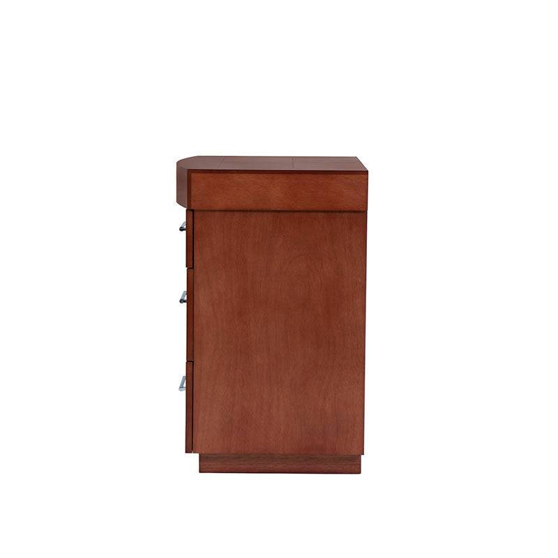 Juego de recámara Armenia deoupe.com.mx, con buro de madera en color café almendra y chapa de okumé, frente de 70 cm.