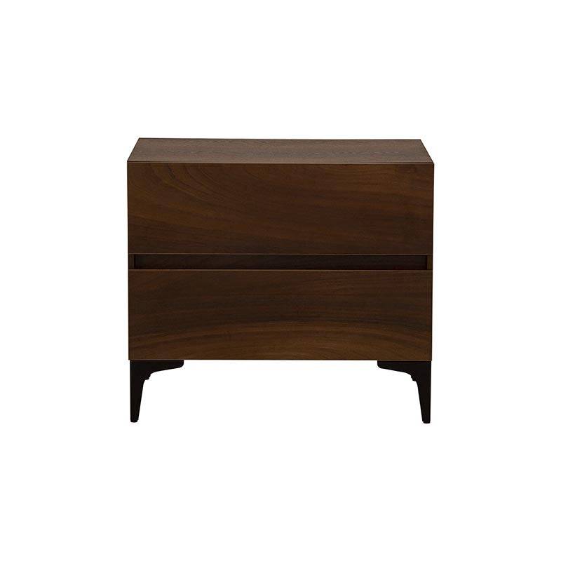 Buró Mariota de madera con acabado en color café y diseño moderno, ideal para dormitorio.