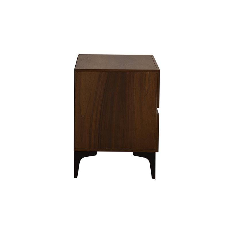 Buro Mariota de estilo moderno en color café con acabado de parota, ideal para dormitorios o espacios de trabajo.
