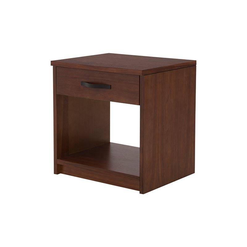 Juego de recámara Bourbon deurope.com.mx, buró de madera de pino en tono café, con dimensiones de 60x41x60 cm.