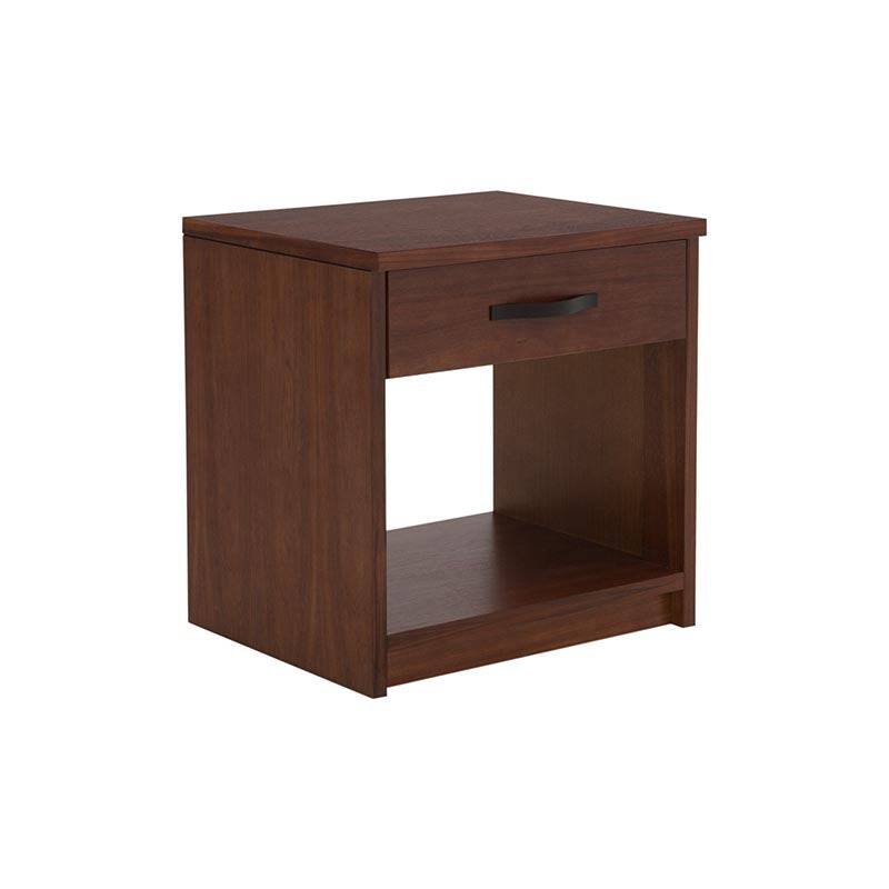 Buro Bourbon de 3 piezas en madera de pino café, con diseño clásico y frentes de 60 cm de ancho, ideal para recámara.
