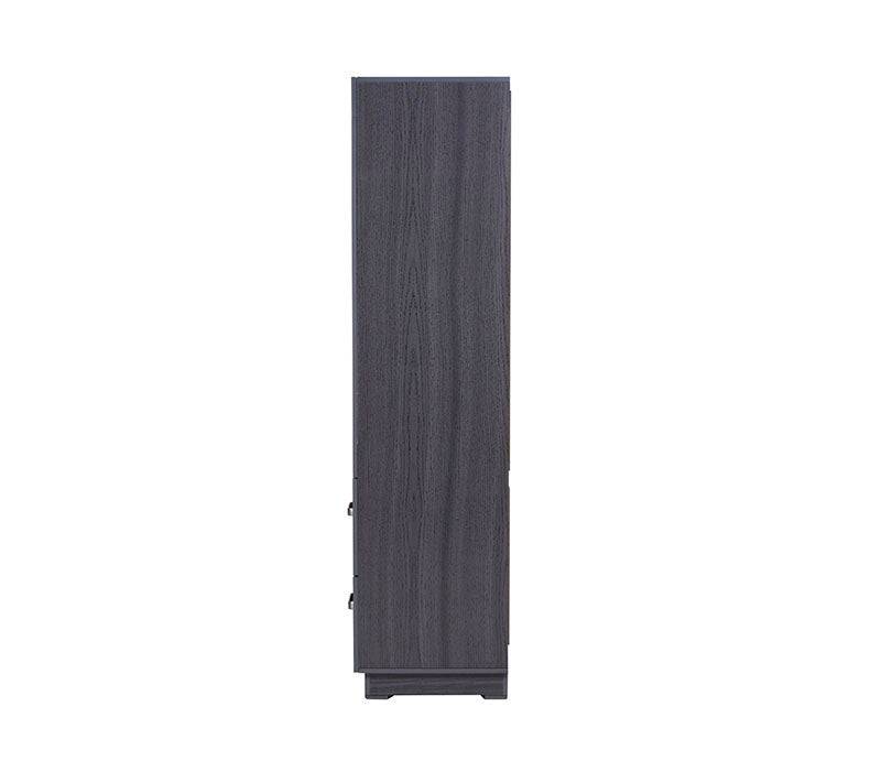 Buró Olcen de estilo industrial en gris de madera, con superficie de 60 cm de alto y 40 cm de fondo, deupe.com.mx