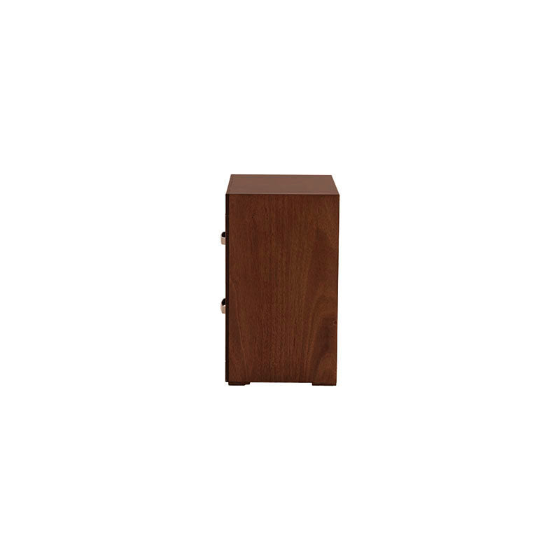 Buro Noruega de 3 piezas, acabado en chapa de okumé, con superficie de 65 cm de ancho, 70 cm de alto y 40 cm de fondo.