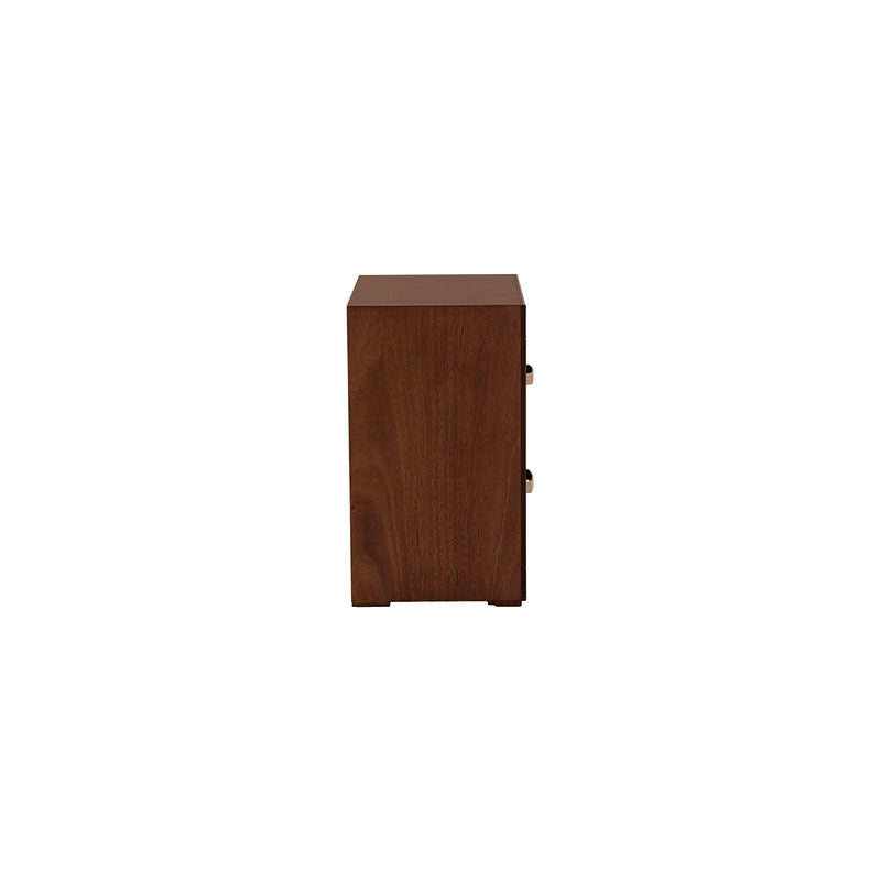 Buro Noruega de 3 piezas en chapa de okumé, con superficie de madera y diseño elegante, en color mandarín.