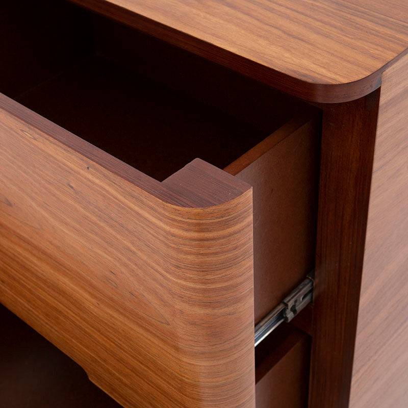Buro Arezzo de recámara de 3 piezas en madera industrializada con chapa de tzalam, frente de 60 cm, estilo natural claro.