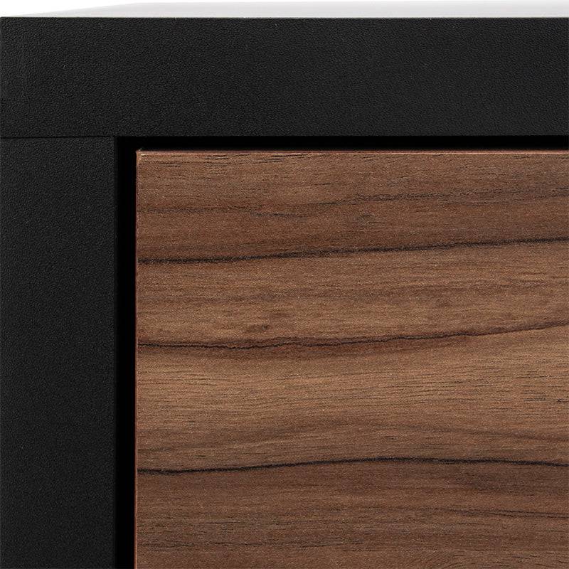 Buró Lazy en negro nogal de estructura de melamina, con frente de 60 cm, alto 55 cm y fondo 40 cm, de la marca deurope.com.mx