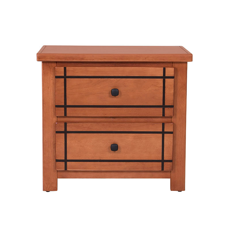 Buró Texas de madera de pino y nogal, estilo industrial, con superficie de 60 cm de ancho, 60 cm de alto y 40 cm de fondo