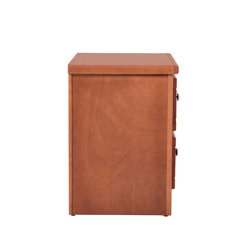 Buro Texas de madera de pino en estilo industrial, con dimensiones de 60x60x40 cm, en acabado de madera nogal.