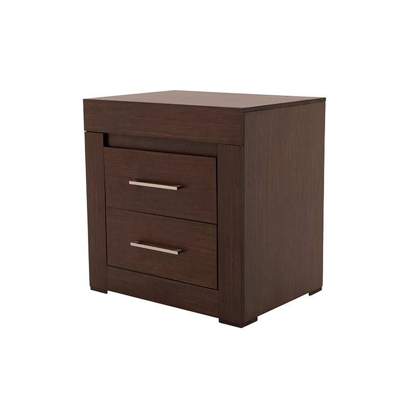 Buro de recámara Boston de madera oscura con estilo industrializado, dimensiones 60x70x46 cm, deurope.com.mx