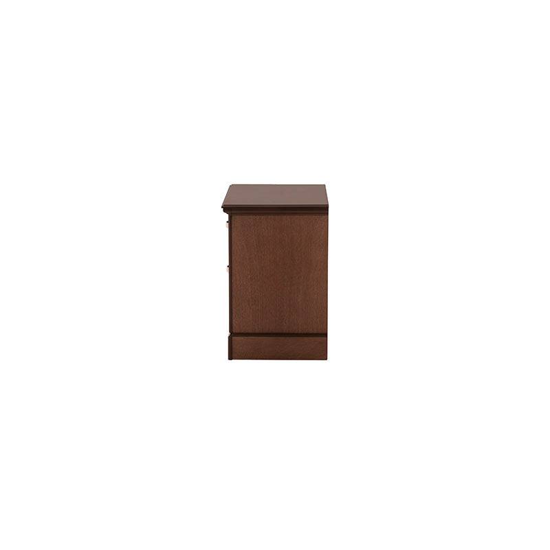 Buro Perth de madera industrializada con chapa de okume, frente de 60 cm, alto 60 cm y fondo 40 cm, estilo moderno.
