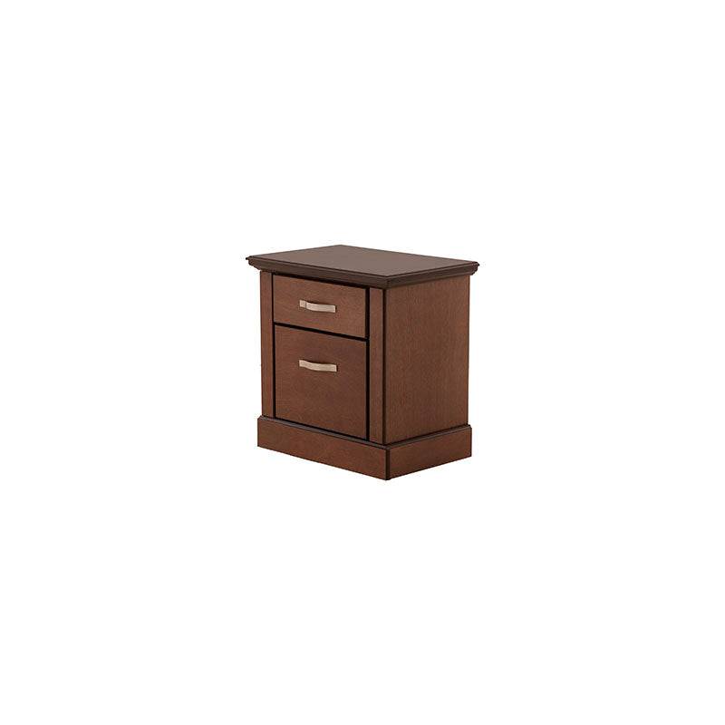Buro Perth de madera industrializada en chapa de okume, con frente de 60 cm, alto 60 cm y fondo de 40 cm, estilo moderno.