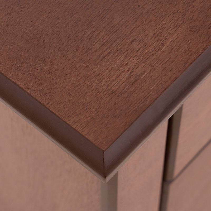 Buro Perth de madera industrializada en chapa de okumé, frente de 60 cm, alto 60 cm y fondo 40 cm, deuropé.com.mx