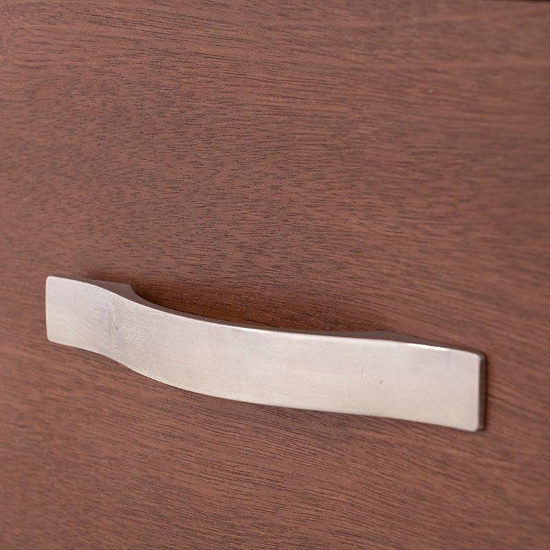 Buro Perth de madera de okume con acabado en chapa de madera industrializada, frente de 60 cm y altura de 60 cm.