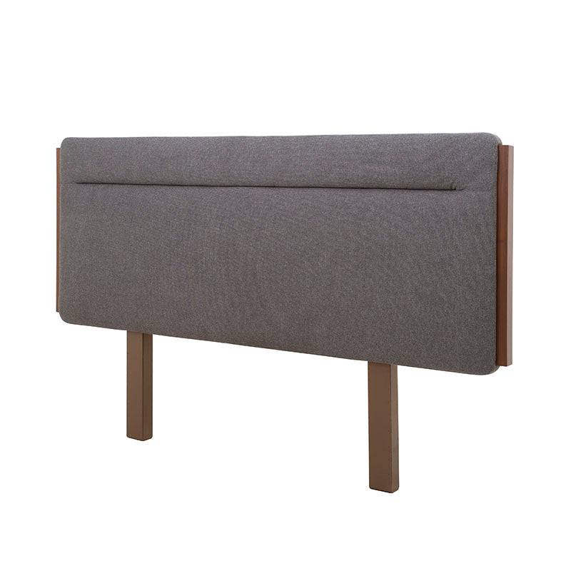 Cabecera Atenea de Deurope en color almendra gris oscuro, con acabado en madera industrializada y tapizado de tejido plano.