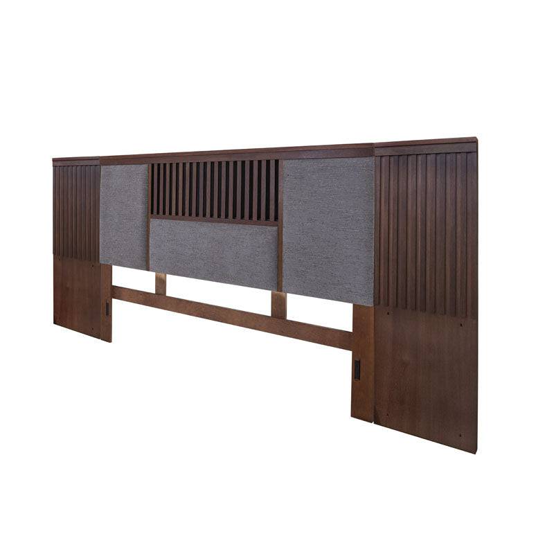 Juego de recámara Bourbon de 3 piezas con cabeceras elegantes, ideal para decorar dormitorios modernos y confortables.