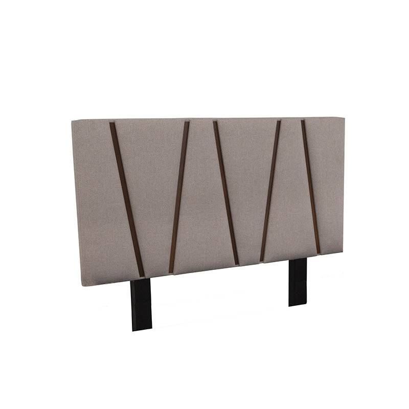 Cabecera Mariota de Deurope en color neutro, con diseño moderno y detalles acolchados para dormitorio elegante.