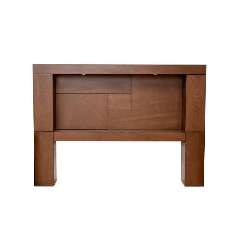 Juego de comedor Quetzal de 5 piezas con cabeceras de madera en estilo Atenas, para un ambiente elegante y funcional.