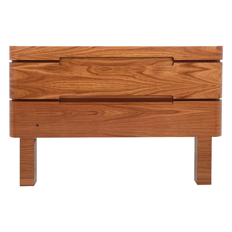 Cabecera de recámara Arezzo de madera de nogal y chapa, tamaño 201x151x20 cm, para juego de recámara de deurope.com.mx