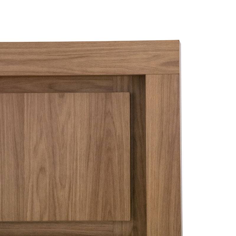 Cabecera de recámara Allure de 3 piezas en madera MDF color nogal, deurope.com.mx, con diseño elegante y moderna.