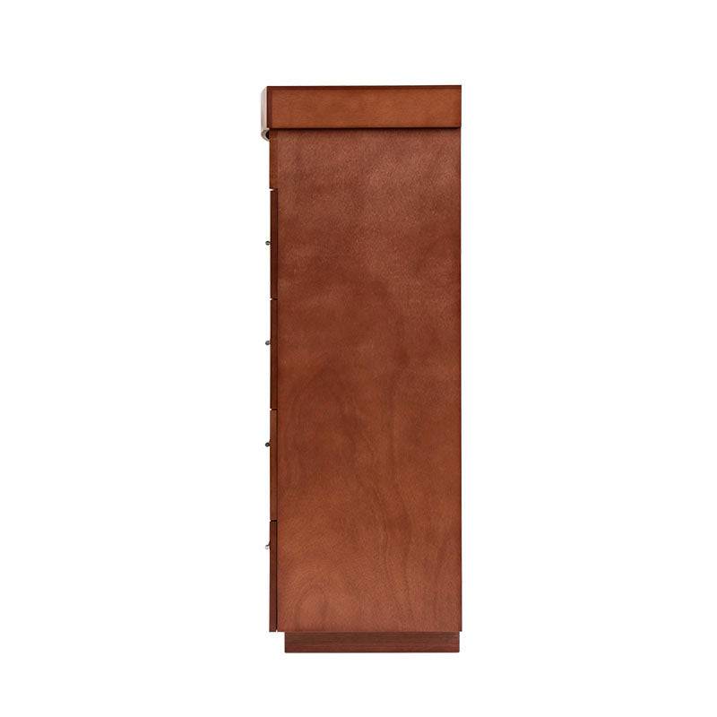 Cajonera Armenia de Deurope en color café almendra con estructura de banak, chapa de okume, dimensiones 90x115x50 cm.