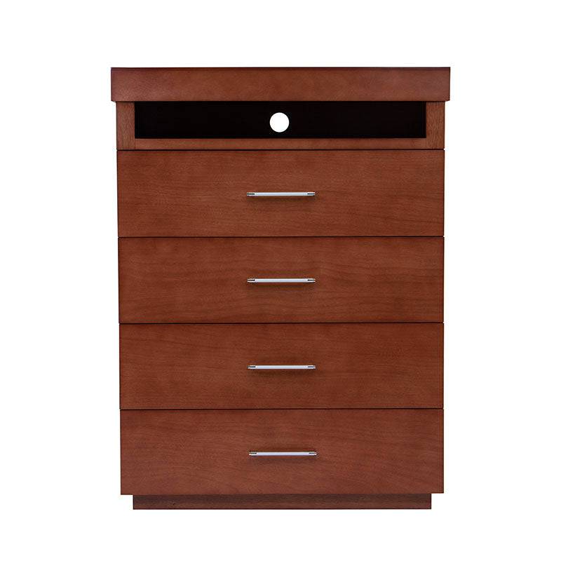 Cajonera Armenia de Deurope en madera de okume y estructura de banak, color café almendra, dimensiones 90x115x50 cm.