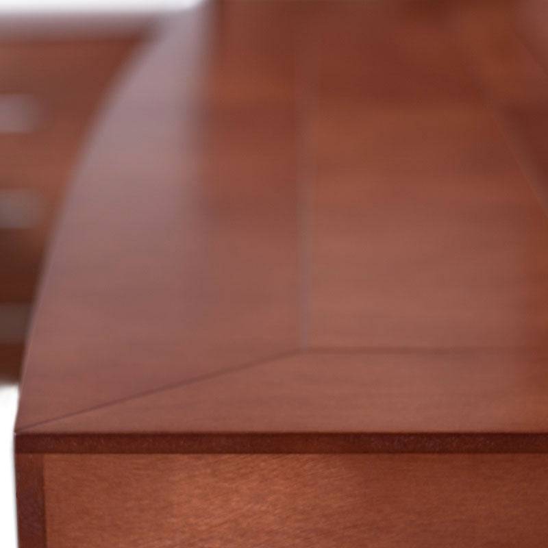 Cajonera Armenia de Deurope en madera de Banak y chapa de Okumé, color café almendra, con estructura robusta y 90 cm de ancho.