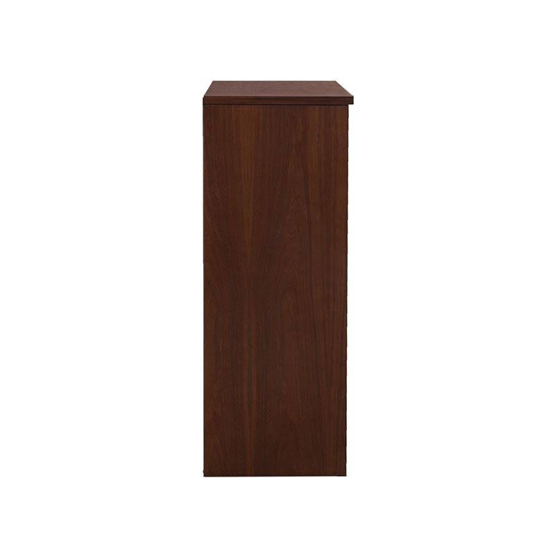 Cajonera Bourbon de madera de pino y tzalam, con cajones en acabado café, deurope.com.mx, frente de 76 cm, alto 108 cm, fondo 41 cm.