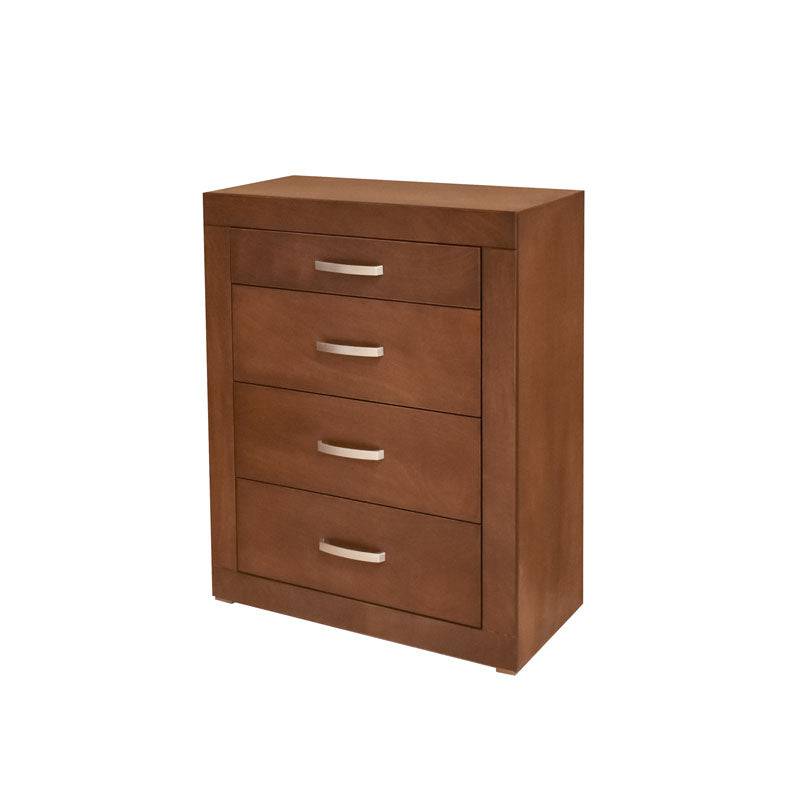 Juego de recámara Atenas de 5 piezas con cajoneras, en madera moderna, ideal para dormitorios elegantes y funcionales.