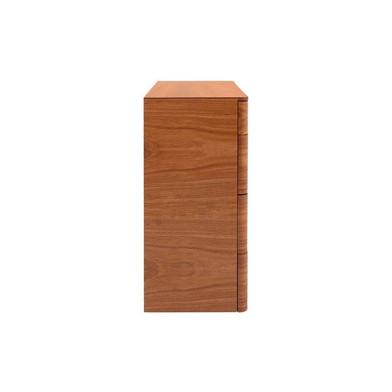 Cajonera de recámara Arezzo de deurope.com.mx en chapa de tzalam natural claro, con cinco cajones y diseño moderno.