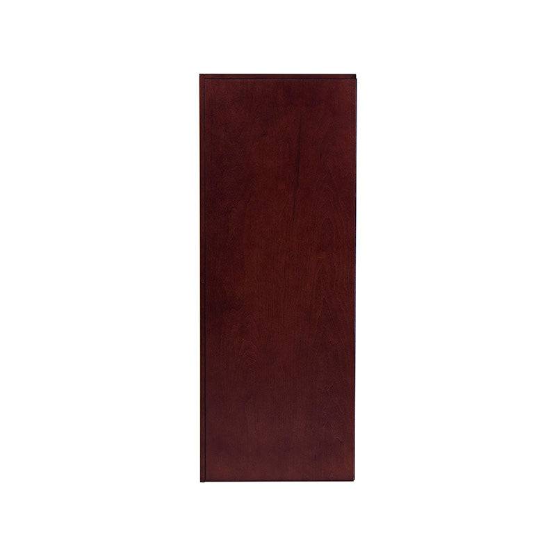 Cajonera Rochelle de madera de pino enchapada en maple americano, con 3 cajones y acabado en nogal, medida 80x110x40 cm.