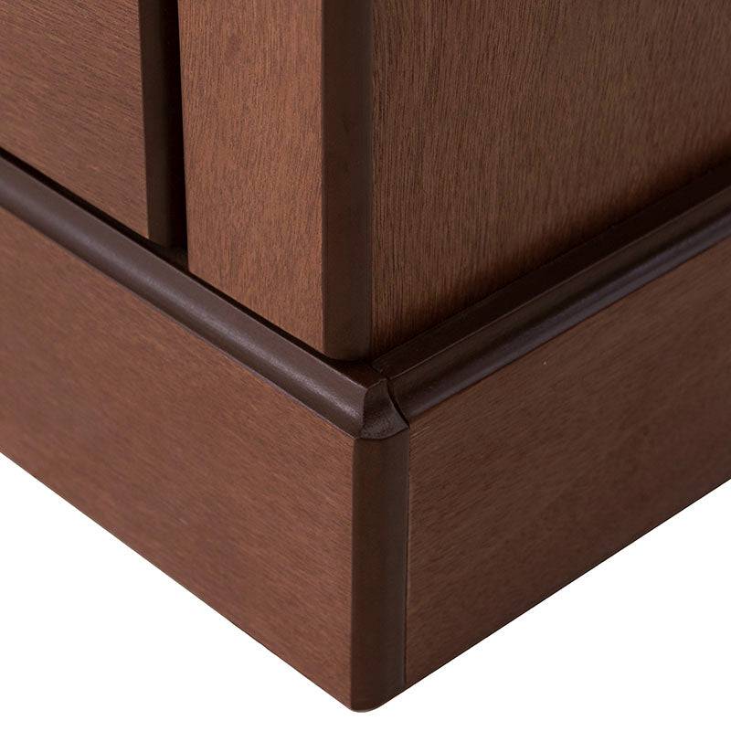 Cajonera Perth de Deurope.com.mx en madera industrializada con chapa de okume, color tabaco, dimensiones 100x120x40 cm.