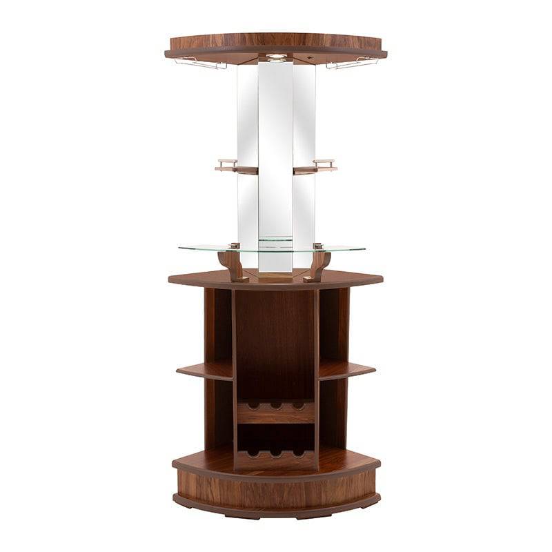 Cantina Garibaldi de estilo industrial en madera clara con chapa de tzalam, tamaño 60x86x184 cm, deurope.com.mx