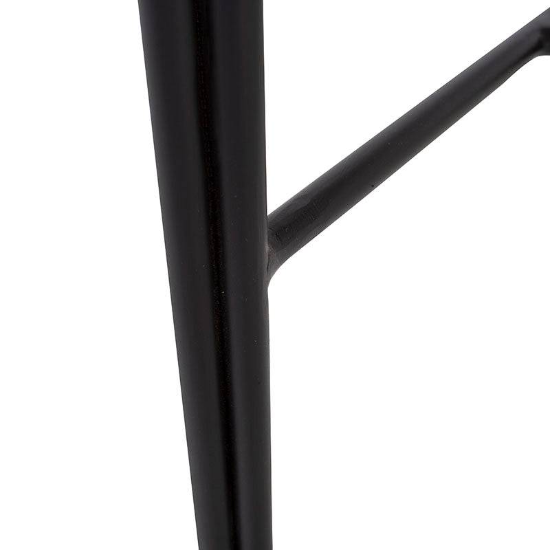 Mueble para bar Jess de madera de pino y nogal en acabado negro, con puertas y estantes, tamaño 80x160x40 cm.