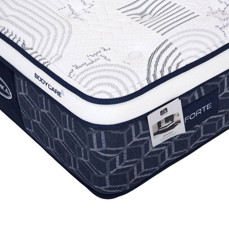 Juego de colchón y box Forte de deurope.com.mx, tamaño king size, con textura y detalles visibles en la imagen.