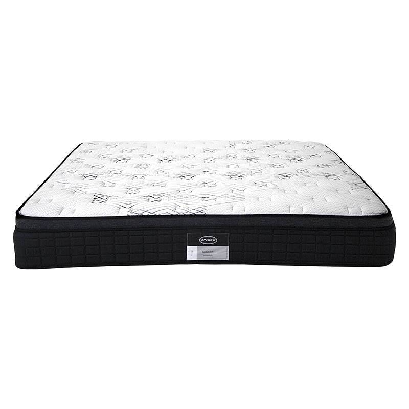 Colchón América Sensor King Size de tejido de punto, tamaño 200x190 cm, medianamente firme, ideal para descanso.