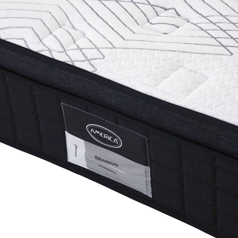 Colchón América Sensor King Size de tejido de punto, tamaño 200x190 cm, mediana firmeza, ideal para dormir en cama King.