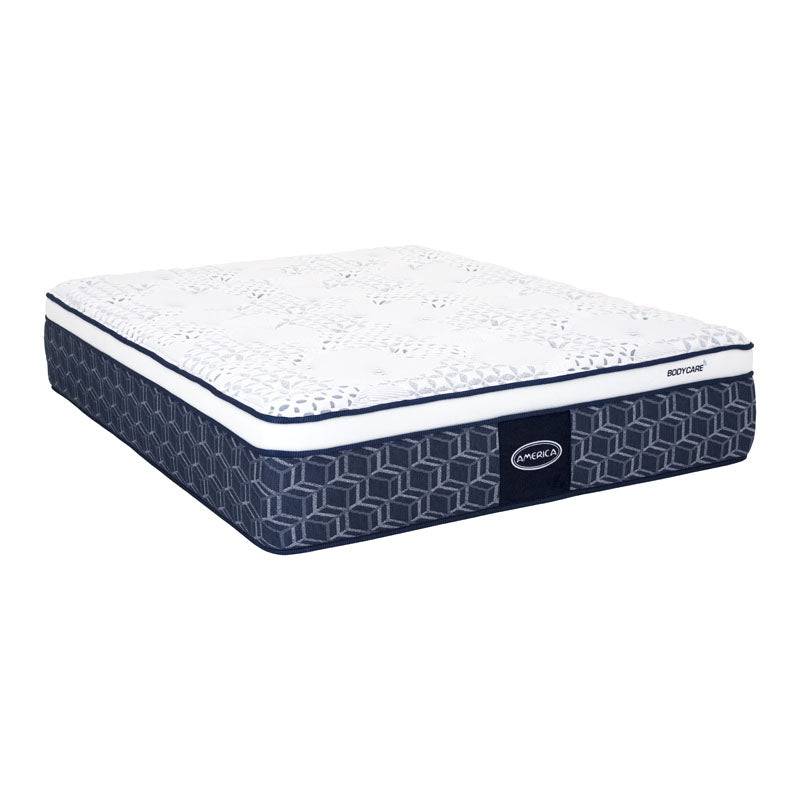 Juego de colchón y box Forte de tamaño queen, deurope.com.mx, con diseño cómodo y resistente para un descanso óptimo.