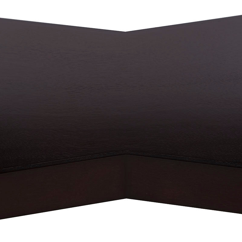 Juego de comedor Quetzal deoupe.com.mx con mesa de madera nogal y encino, y sillas a juego en color café.