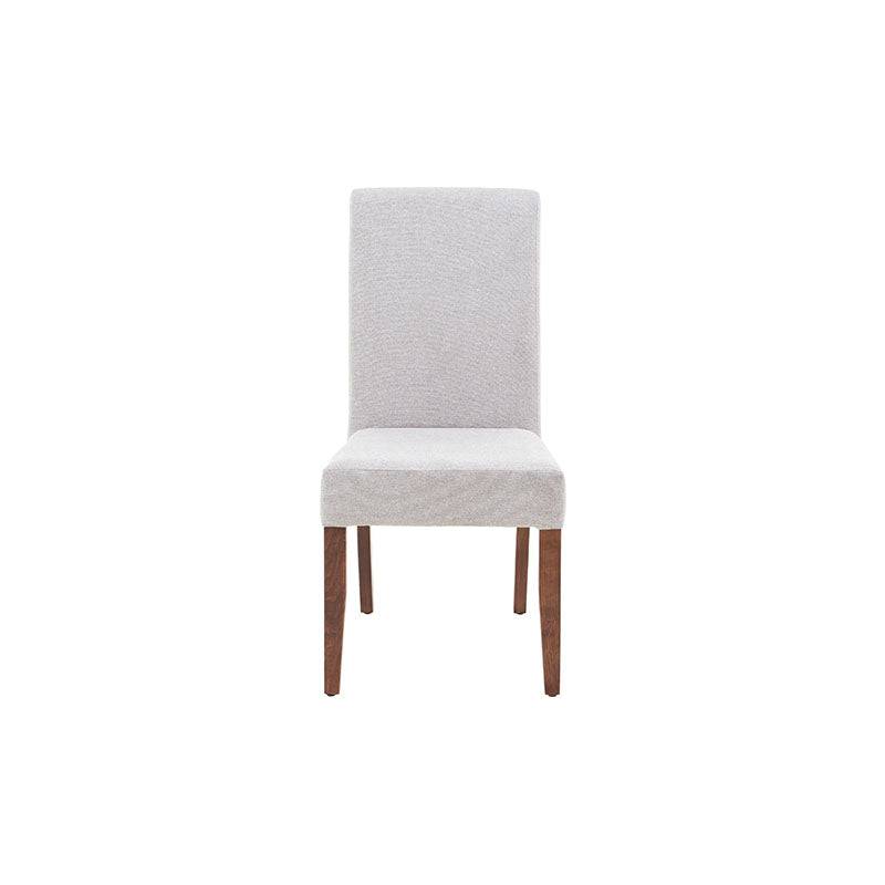 Silla Jenna de comedor en color neutro, con diseño moderno y respaldo ergonómico, ideal para espacios de comedor elegantes.