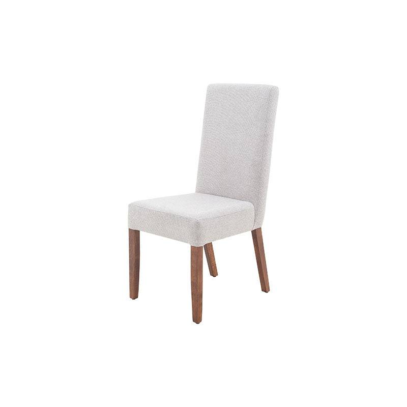 Silla de comedor Jenna deurope.com.mx, diseño moderno con asiento y respaldo acolchados en color neutro.