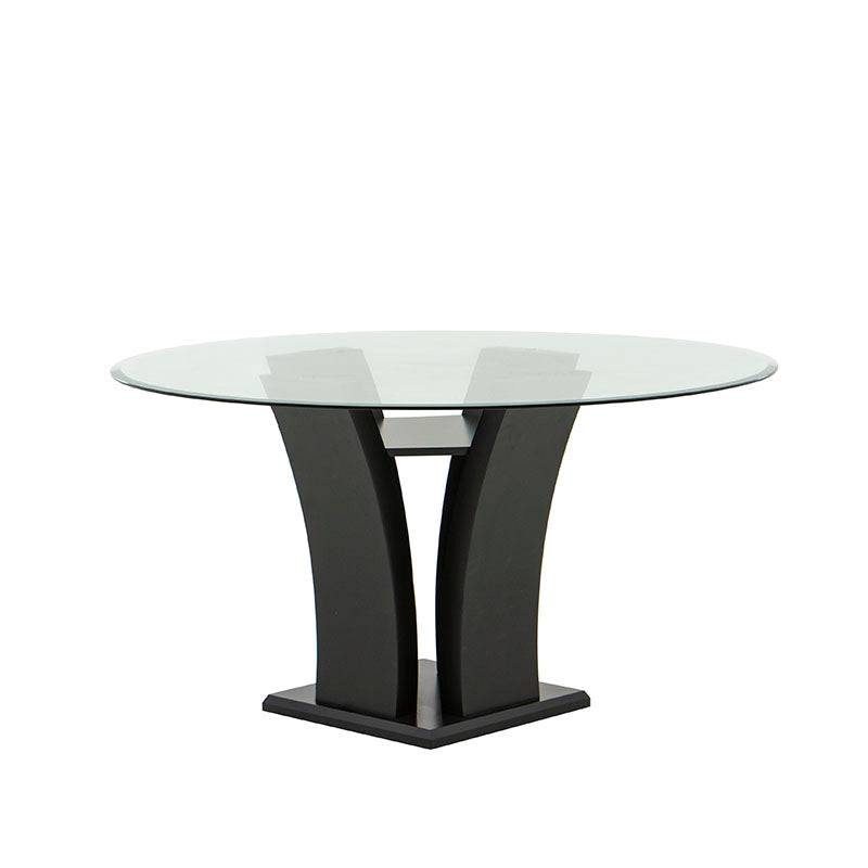 Juego de comedor Tulip de 5 piezas en color wengué, incluye mesa y sillas, estilo moderno y elegante.