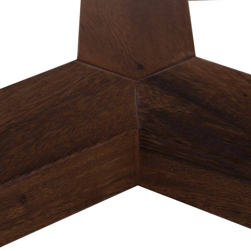 Juego de comedor de 8 piezas de madera de parota con acabado en granito natural, mesa de comedor Montecarlo en color café.