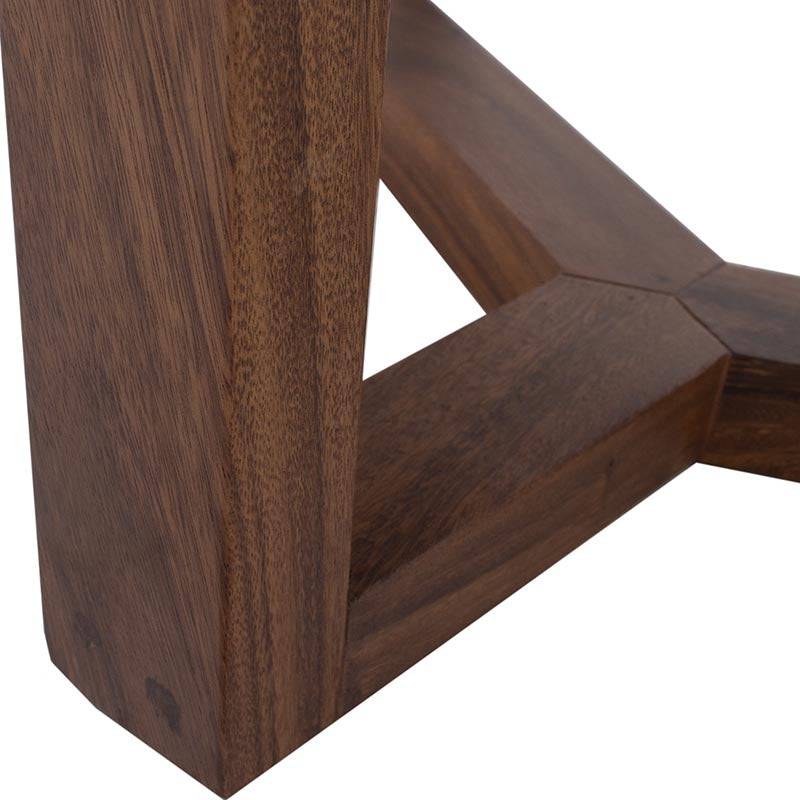 Juego de comedor de 8 piezas de madera de parota con granito natural, mesa de 160 cm de largo, en acabado marrón café.
